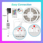 200ft Bluetooth Long LED Strip Lights, Music Sync Tape Lighting, RGB Color Changing LED Lights for Bedroom with Remote,Smart Phone APP Control, Ceiling Living Room Decor (APP+Remote+Mic/2 Roll)