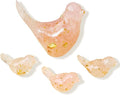 Crystal Bird Figurines, Resin Animal Statues, Miniature Decorative Gravel Birds, Home Decor (4PCS-RoseQuartz)