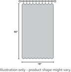 Hiasan Valance Curtains for Kitchen Blackout Thermal Insulated Solid Window Curtain Valance, Silver Grey, 60 x 18 Inches, 1 Panel