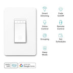 Kasa Smart Dimmer Switch HS220, Single Pole, Needs Neutral Wire, 2.4GHz Wi-Fi Light Switch Works with Alexa and Google Home, UL Certified, No Hub Required, 1 Pack