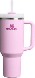 STANLEY Quencher H2.0 Flow State Tumbler, 40 oz, Cherry Blossom | Handle and Straw | 3-Position Lid | Cup Holder Compatible for Travel | Insulated Stainless Steel Cup | BPA-Free