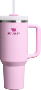 STANLEY Quencher H2.0 Flow State Tumbler, 40 oz, Cherry Blossom | Handle and Straw | 3-Position Lid | Cup Holder Compatible for Travel | Insulated Stainless Steel Cup | BPA-Free