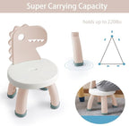 Toddler Chair,Plastic Kids Dino Chair,Sturdy Durable and Lightweight Toddler's Activity Chairs,Anti-Slip Ergonomic Design kids step stool,Indoor or Outdoor Use for Boys Girls Aged 2+ (Pink)