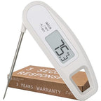 Lavatools Javelin® Ultra-Fast 3-Second Digital Instant Read Meat Thermometer for Grill and Cooking, 2.75" Probe, Compact Foldable Design, Large Display, IP65 Water Resistant, NSF Certified – Milk