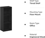 Furinno Luder Bookcase / Book / Storage , 3-Tier, Blackwood
