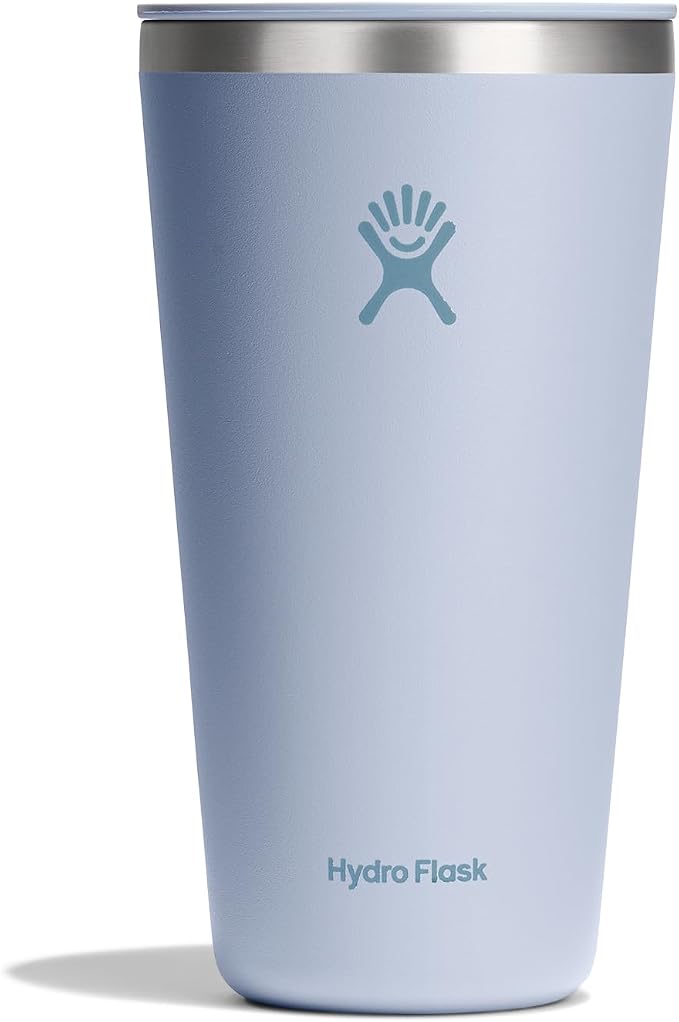 Hydro Flask All Around Tumbler Press-in Lid, Insulated Travel Mug, Stainless Steel Coffee Cup 28 Oz Surf Blue