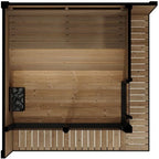 GL6 Outdoor Sauna Kit, Garden Luxury-Series Outdoor DIY Sauna Kit, Thermo-Spruce, up to 6 Persons Bundles (Sauna Heater and Sauna Stones Included) (Drop 9 WiFi - Glass)