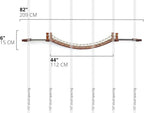 CatastrophiCreations Cat Bridge Wall-Mounted Play and Lounge Toy Cat Tree with Fabric Lounger for Pets - English Chestnut/Charcoal Gray, One Size
