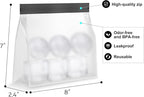 Samuelworld Large Silicone Premium Ice Trays, 2 Inches Big Cubes & 2.5 Inches Sphere Ice Molds - BPA Free, Craft Ice Maker for Gifting, Easy Release - Grey(With Ice Bag)