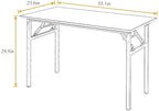 SogesGame Computer Desk, 55 Inch Modern Simple Style Folding Tables, Home Office Writing Desk, Space Saving Foldable Table, No Install Needed, Black