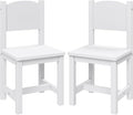 Timy Toddler Wooden Chair Pair, Kids Furniture for Eating, Reading, Playing 2 Pack (White)