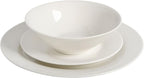 Gibson Home Zen Buffet Round 12 Piece Porcelain Chip and Scratch Resistant Dinnerware Plates and Bowls Set, Scratch & Chip Resistant