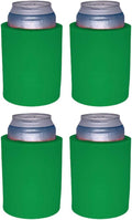 Blank Thick Foam Old School Can Cooler (4 Pack, Kelly Green)