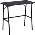 FurnitureR Home Office Computer Desk, Compact Writing Desk Study Desk with Metal Frame for Apartment, Dorm, Bedroom, Small Space (39.4 Inch, Black)