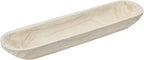 Creative Co-Op Decorative Paulownia Wood Tray, White