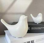 White Bedroom Decor Aesthetic, Ceramic Decor Birds White Decor for Shelves, Small Decor Items for Shelf Decor Accents, Decorative Birds Figurines Decorations for Living Room Table top Decor