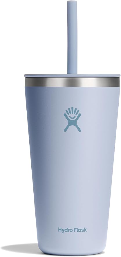Hydro Flask All Around Tumbler Straw Lid, Insulated Travel Mug, Stainless Steel Coffee Cup 28 Oz Surf