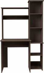NicBex Laik-DW-00077-DX Desks, 38.7" W x 17.8" D x 63.9" H, Brown