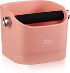 Espresso Knock Box - Bincoo Pink1.2L Large Espresso Machine Knock Box for Espresso, Barista Style Coffee Knock Box for Grounds with Removable Shock Anti-Slip Base. (Pink)