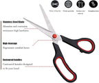 Scissors, Multipurpose office Scissors,8.5 Inch Ultra Sharp Shears, Comfort-Grip Handles Household scissors，Sturdy Sharp Craft Supplies - Pack of 5, Right/Left Hande