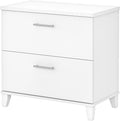Bush WC81980 Somerset 2-Drawer Lateral File Cabinet, Letter/Legal, White, 30-Inch