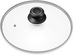 8 Inch Pan Lid, Tempered Glass Cover for Pots, Skillets & Frying Pan | Cookware & bakeware Lids, Heat-resistant Handle, Clear