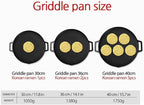 Korean BBQ 2 IH Griddle Grill Pan with Bag, Nonstick Coating, All Stove(Gas, Electric & Induction), Indoor Outdoor Griddle(14in)