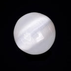 JIC Gem 1pcs 4.5" White Selenite Crystal Ball for Meditation、Fengshui、Home Decors Healing Crystal Ball