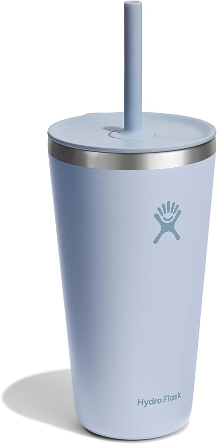 Hydro Flask All Around Tumbler Straw Lid, Insulated Travel Mug, Stainless Steel Coffee Cup 28 Oz Surf