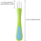 4 pcs Sausage Pricker Tool，3 sharp prongs sausage pricker for Sausage Casings Natural Hog Casing