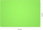 Silicone Placemats, Food-Grade Non-Slip Waterproof, Dining, Stain Resistant, Countertop Protector, Kitchen Counter Mat, Heat Resistant, Baking mat Dishwasher Safe (23.6"×15.7"-1pack, Green)