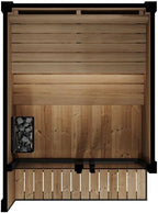 GL4 Outdoor Sauna Kit, Garden Luxury-Series Outdoor DIY Sauna Kit, Thermo-Spruce, up to 4 Persons Bundles (Sauna Heater and Sauna Stones Included) (HIVE MINI 6 WiFi - White)