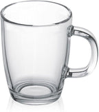 Bodum 12oz Bistro Coffee Mug Single-Wall Tempered Glass, 6 Pack, Clear