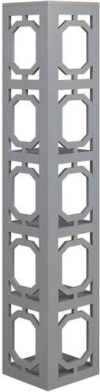 Convenience Concepts Omega 5 Tier Corner Bookcase, Gray