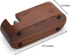 58mm Espresso Tamper Station Rosewood KNODOS Espresso Machine Accessories For Coffee Bar Wooden Coffee Tamping Box and Portafilter Holder