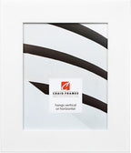 Craig Frames 8x10 White Picture Frame for Posters, Photos, and Prints | Displays photos and prints behind clear glass, ready to hang, made in the USA