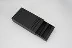 DIBTSA Espresso Knock Box Drawer, Stainless Steel Coffee Grounds Container with Removable Rubber Knock Bar and Non-slip Base, Mini 9.29 x 5.43 x 2.08 inches (Black)