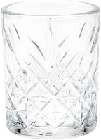 Restaurantware Timeless 2 Ounce Shot Glasses Set of 6 Etched Vintage Shot Glasses - Dishwasher-Safe Chip-Resistant Clear Glass Shot Glass Set Lead-Free For Whiskey Tequila or Vodka