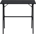 FurnitureR Home Office Computer Desk, Compact Writing Desk Study Desk with Metal Frame for Apartment, Dorm, Bedroom, Small Space (39.4 Inch, Black)