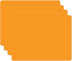 Silicone Placemats, Food-Grade Non-Slip Waterproof, Dining, Stain Resistant, Countertop Protector, Kitchen Counter Mat, Heat Resistant, Baking mat Dishwasher Safe (15.7x11.8Inch-4pack, Orange)