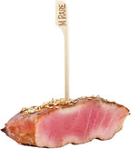 Restaurantware RW Smart 4 Inch Paddle Food Markers 1000 Sturdy Food Picks - With Medium Print Bamboo Wood Skewers For Sports Themed Parties And Events Birthday Restaurants