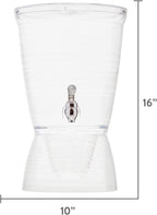 CreativeWare Bark Beverage Dispenser, 2.5 Gallon, Clear, (Pack of 1)