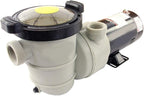 Rx Clear Dorado 2 HP Dual Port Pump | Above-Ground Swimming Pool Pump | 115V 12 Amps | See-Through Strainer Cover | Energy Efficient | Low Maintenance