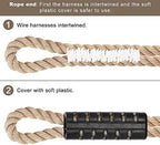 SELEWARE 4ft Hammock Straps, Tree Swing Rope with Carabiner | Beige Extension Kit, Easy Setup, Supports Tree Swings, Hammock Chairs, Indoor Outdoor Applications