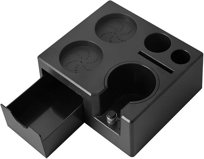 CAFEMASY Espresso Tamping Station Organizer - Espresso Machine Accessories Coffee Tamper Station Holder for 54mm 53mm 51mm Epsresso Portafilter Coffee Tools Organzier for Baristas