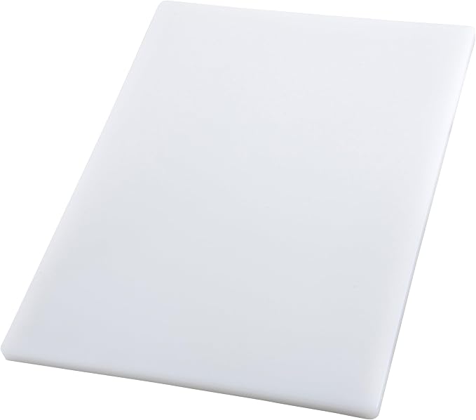Winco 18" x 24" White Heavy-Duty Plastic Cutting Board (Set of 6) | Dishwasher safe, Stain resistant, Minimizes dulling, Great for Charcuterie, Cheese, Appetizers and Buffet Displays