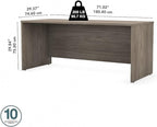 Bush Business Furniture Studio C 72-inch W Computer Desk, Modern Hickory (SCD272MH)