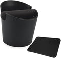 HOMEE 4.8 Inch Espresso Coffee Knock Box with Silicone Anti-Slip Tamper Mat | Detachable Rubber Knock Rod,Non-Slip Base,Easy to Clean,Barista-Style Knock Box Fits for Home Kitchen and Small Coffee Bars
