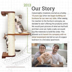 CatastrophiCreations Cat Fort Set - Multiple-Level Cat Hammock & Climbing Activity Center Wall-Mounted Cat Tree Shelves
