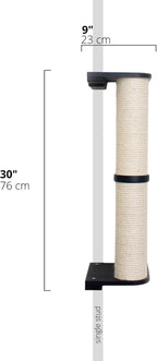 Catastrophic Creations Cat Scratching Post – 2-Tier Cat Wall Scratcher - Bamboo and Sisal Cat Scratcher Post – Durable Cat Scratching Posts for Indoor Cats – Modern Cat Furniture